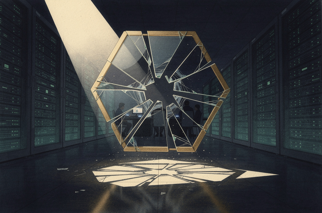 Editorial illustration for: From Magic Hexagons to MySQL: Hacker News Surfaces a Sunday of Radical Rethinking