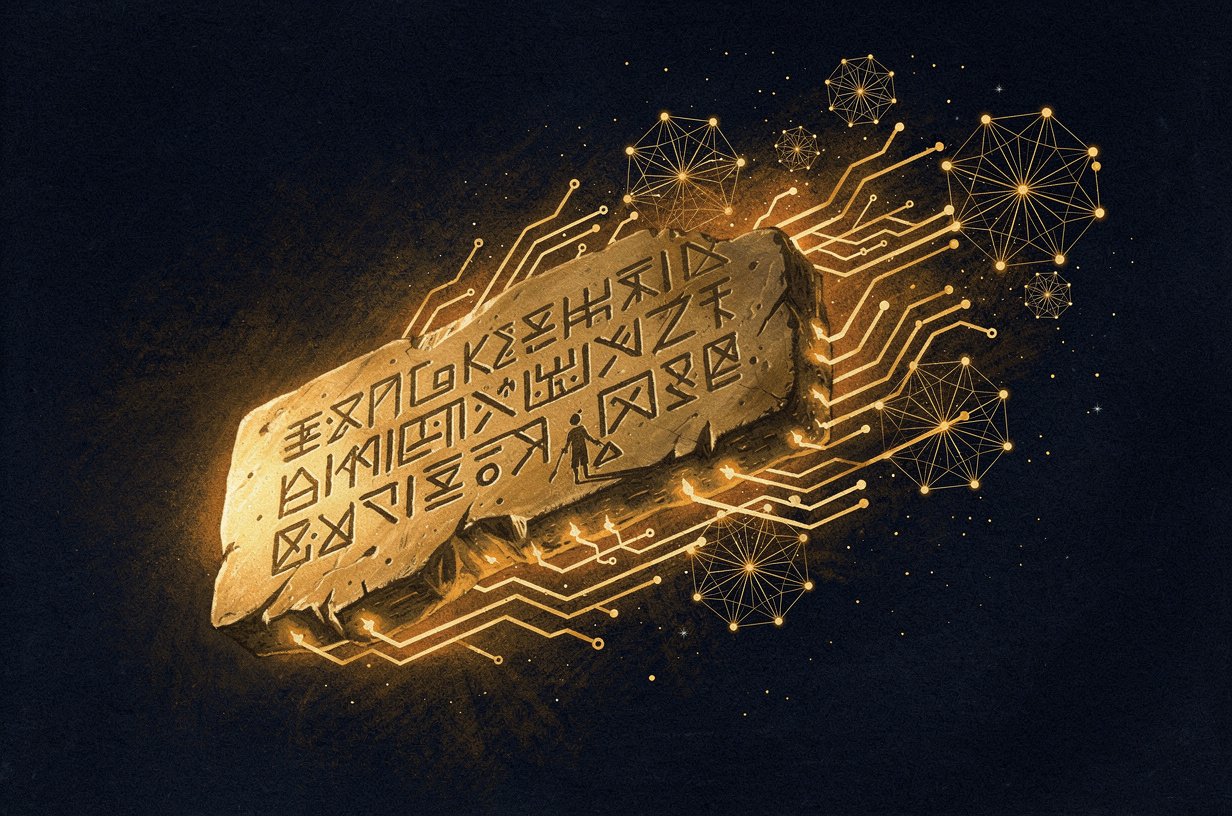 Editorial illustration for: From Babylonian Recipes to Alien Minds: Hacker News on Labor Day 2026