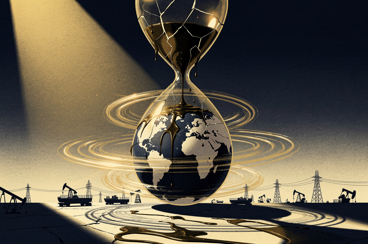 Editorial illustration for: Iran War at Eleven Nights: Oil at $90, Gulf Infrastructure Hit, and a World Economy Under Strain