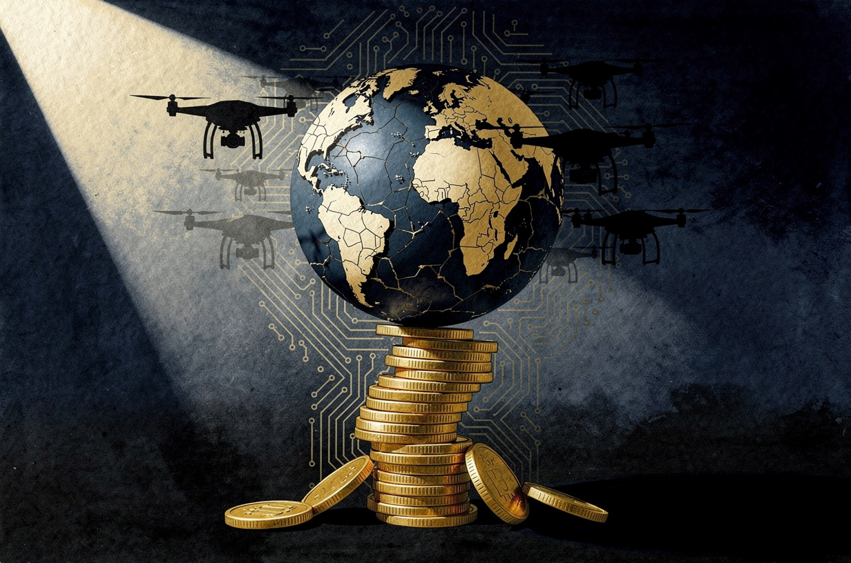 Editorial illustration for: Iran's Multi-Front Shadow War, a $40 Trillion Debt Milestone, and OpenAI's Turbulent Path to Market