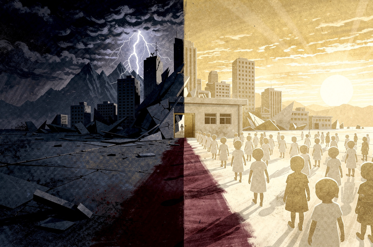 Editorial illustration for: San Diego Enters a New Week With Active Murder Probe, 100,000 Students Heading Back to Class, and Storm Risk in the Mountains