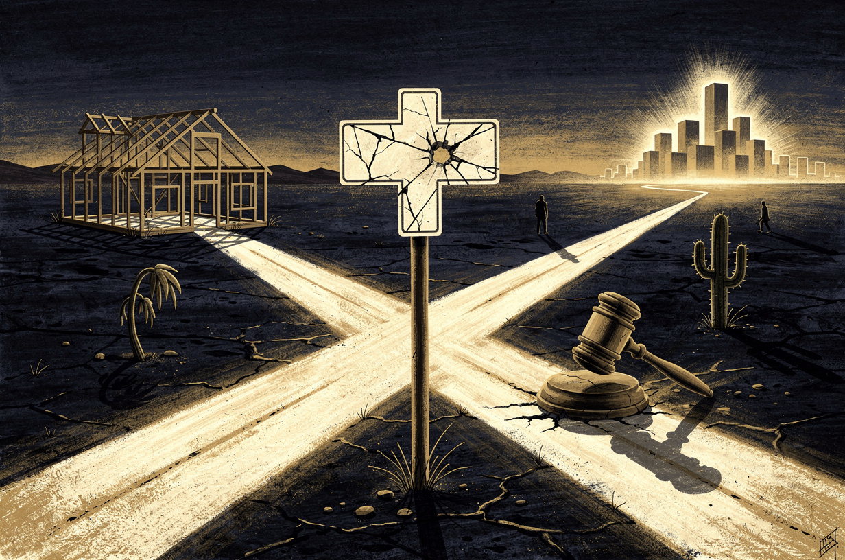 Editorial illustration for: Padres Stumble, Sierra Club Sues, and Schools Test a Tech Gamble: San Diego's Sunday Digest