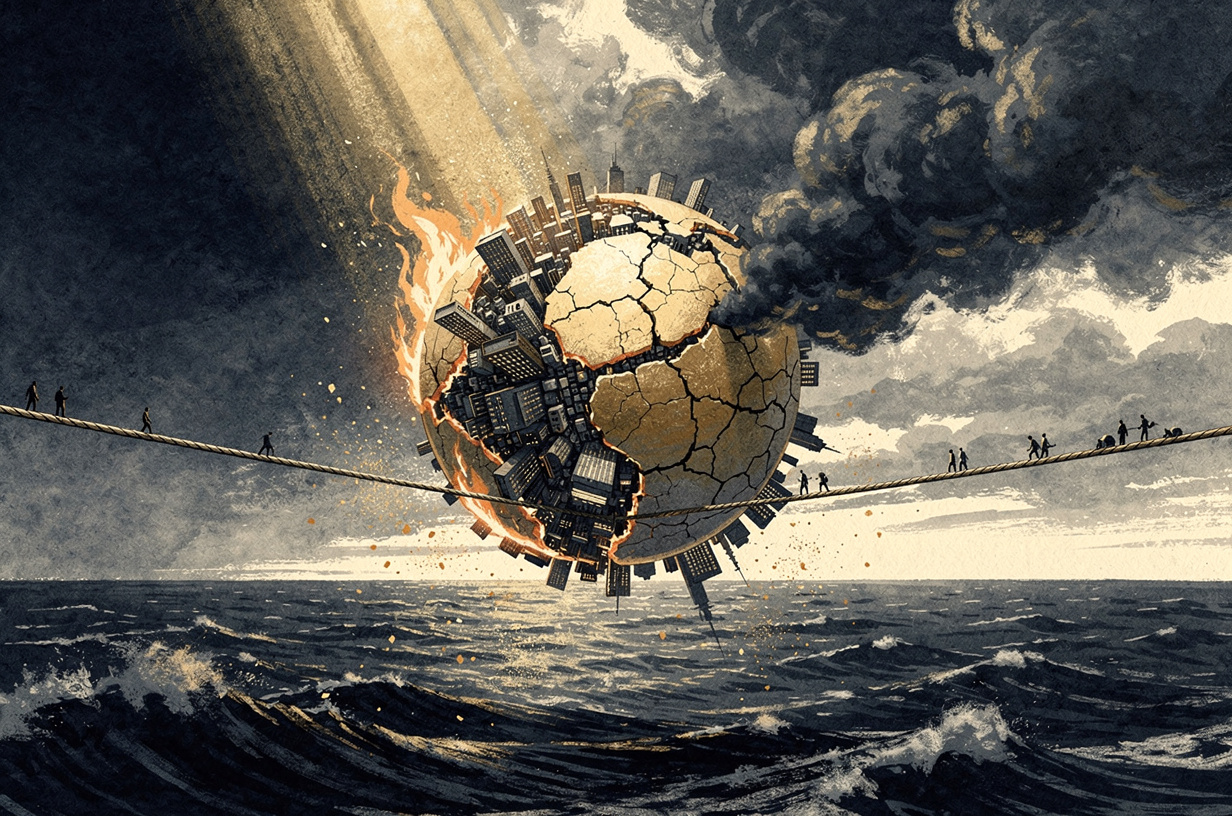Editorial illustration for: Whale Fire, Extreme Heat Warning, and 220 Layoffs: San Diego Faces a Turbulent Week