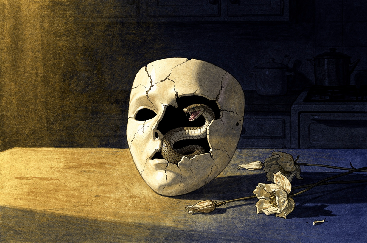 Editorial illustration for: Blind Trust: Three Cases Where the Danger Lived Closest to Home