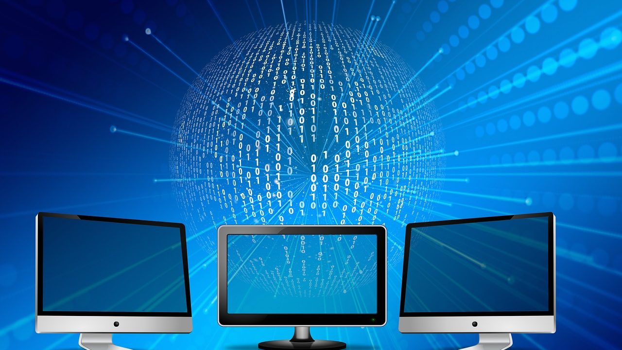 Lines of code displayed on a computer monitor screen.
