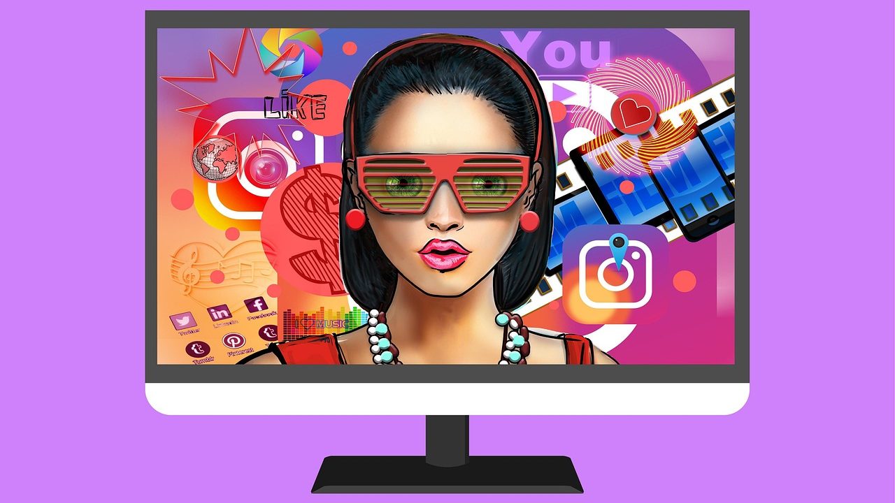 A computer monitor displaying a video editing timeline with color-graded footage tracks.