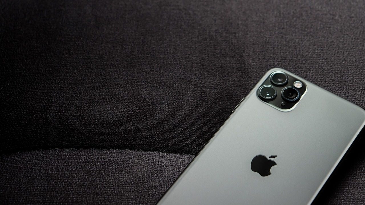 A close-up macro shot of a multi-lens smartphone camera module.