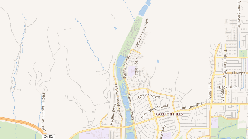 Map of Fanita Parkway, Santee, CA