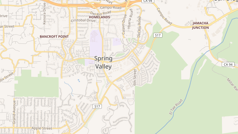 Map of Spring Valley, San Diego County, CA