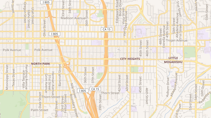 Map of East County, San Diego County, CA