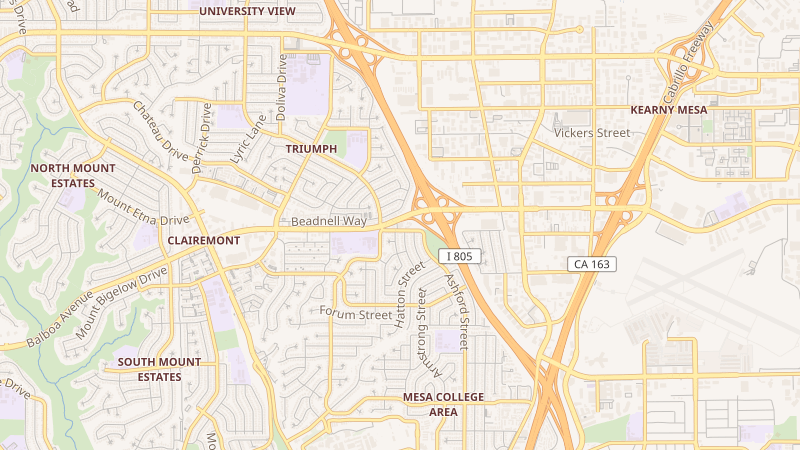 Map of Islamic Center of San Diego, Clairemont, San Diego, CA