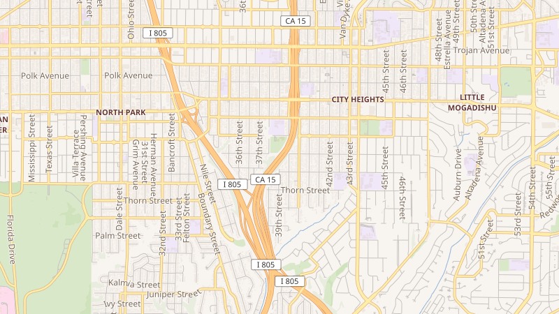 Map of East County, San Diego County, CA