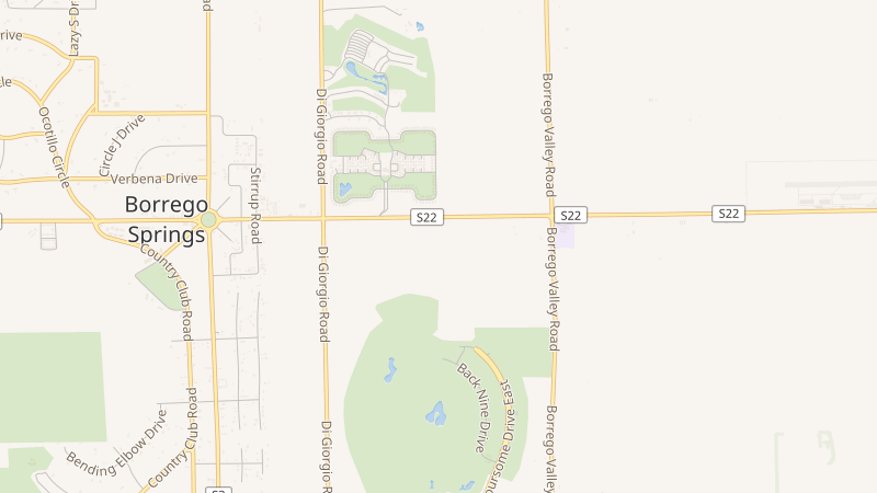 Map of Borrego Springs, San Diego County, CA