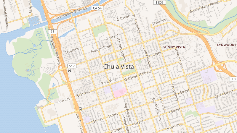 Map of Chula Vista, CA