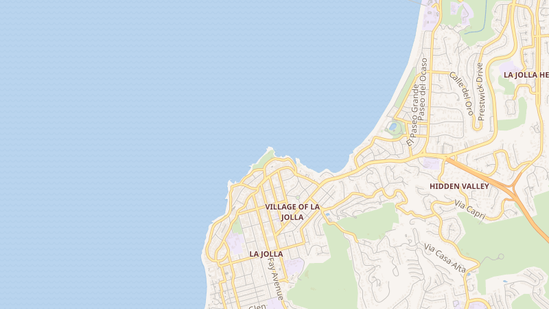 Map of La Jolla Cove, San Diego, CA