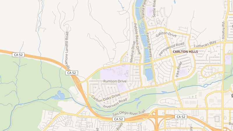 Map of Mast Boulevard, Santee, CA