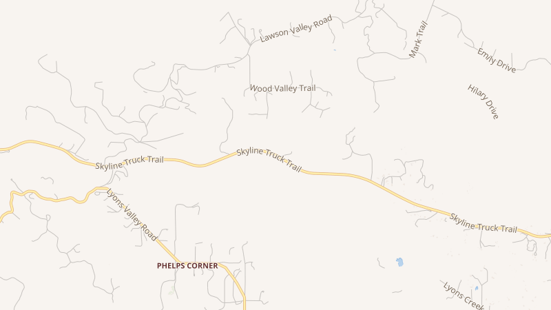 Map of Skyline Truck Trail, Jamul, CA