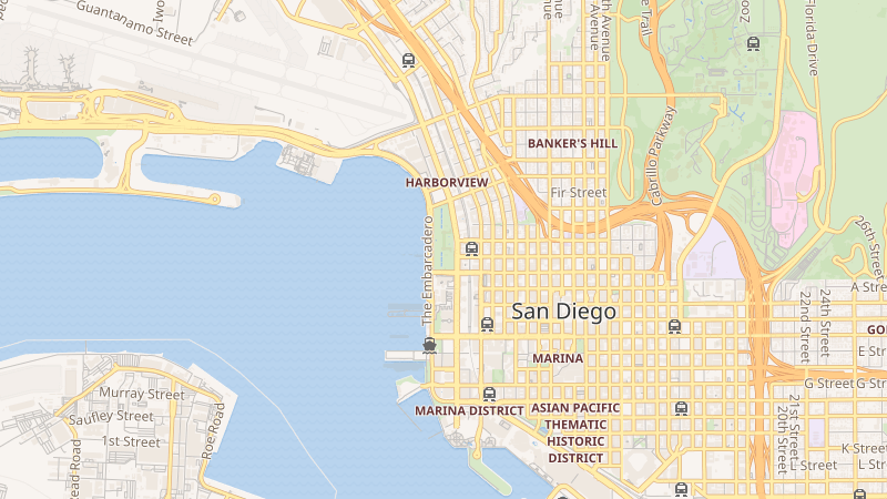 Map of 1600 Pacific Highway, San Diego, CA