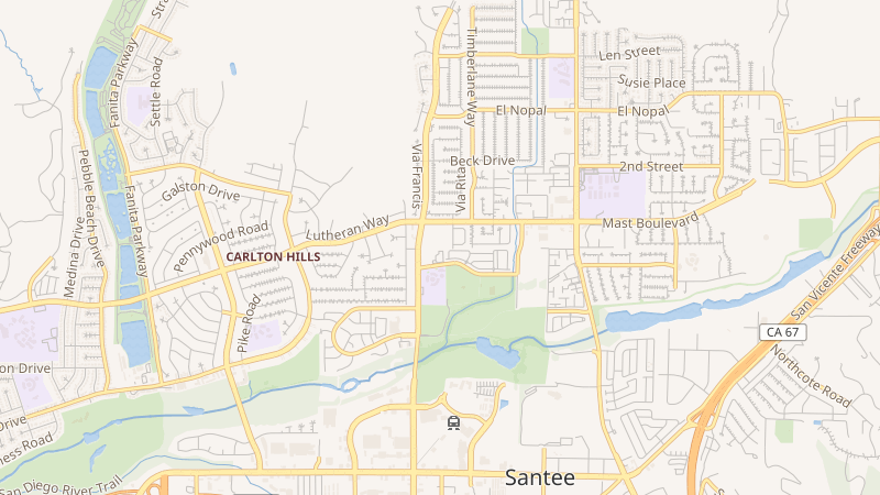 Map of Santee School District, Santee, CA