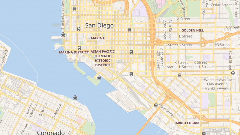 Map of Petco Park, San Diego, CA