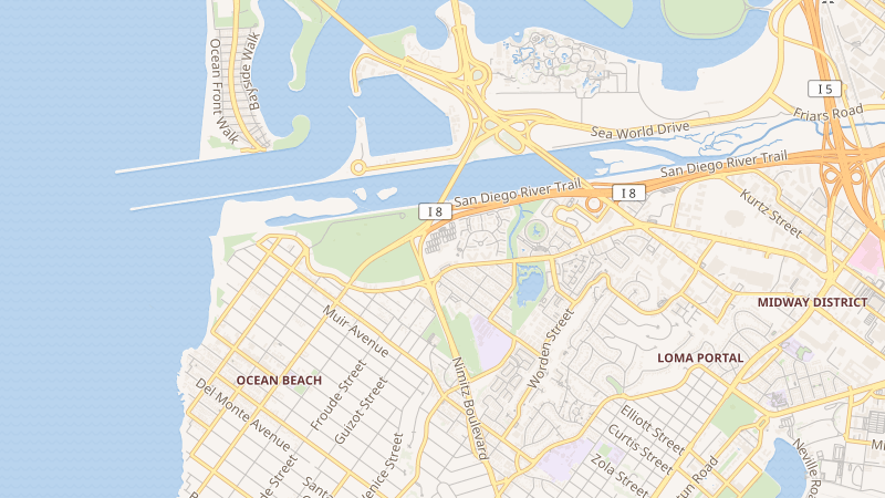 Map of Barnes Tennis Center, San Diego, CA