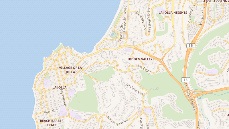 Map of La Jolla, San Diego, CA