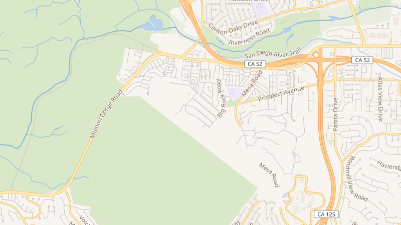Map of Poplin Drive, Santee, CA