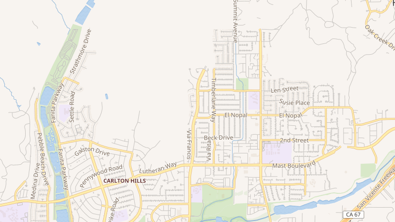 Map of Cuyamaca Street, Santee, CA