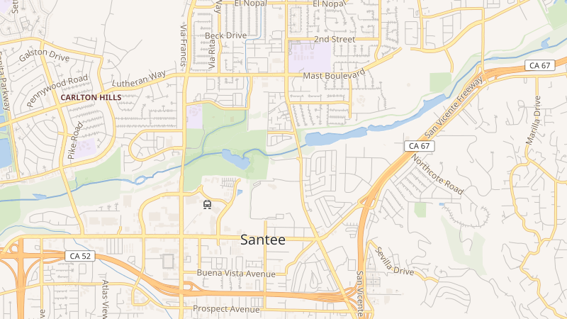 Map of Chubb Lane, Santee, CA
