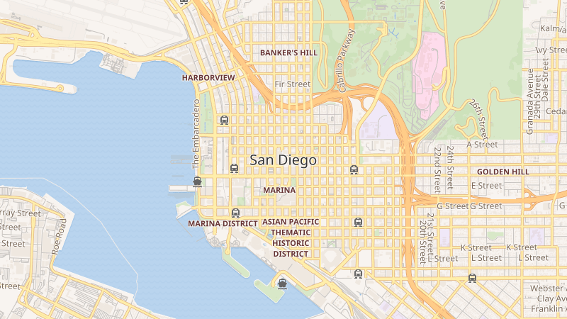 Map of San Diego, CA