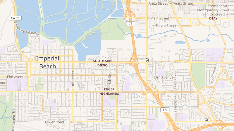 Map of Saturn Boulevard, San Diego, CA