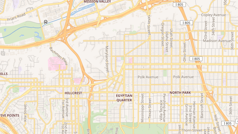 Map of San Diego Unified School District, San Diego, CA